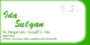 ida sulyan business card